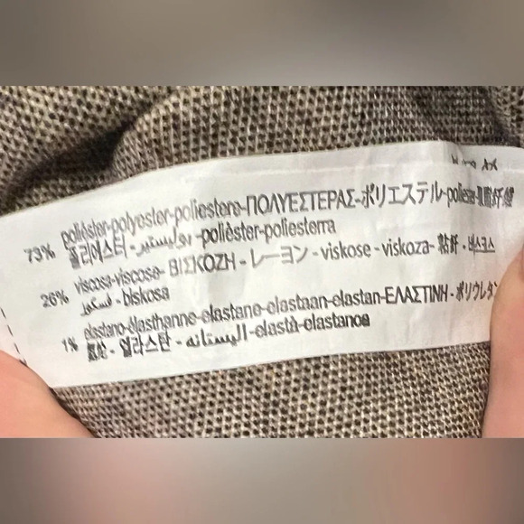 Zara Girls Wide Leg Grey Herringbone Jumpsuit Coverall Size 11-12 - Picture 9 of 9